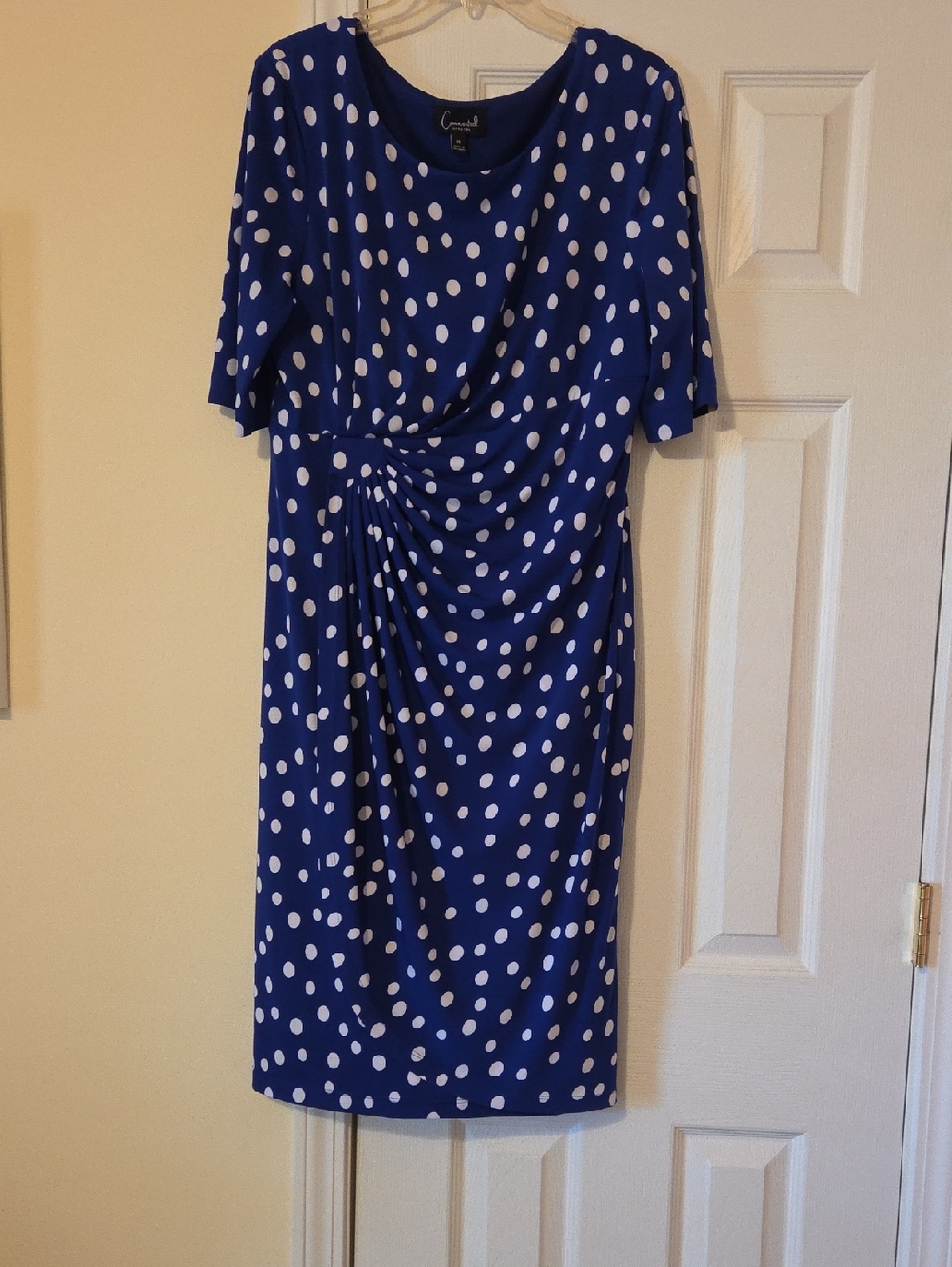 Royal Blue & White Polka Dots